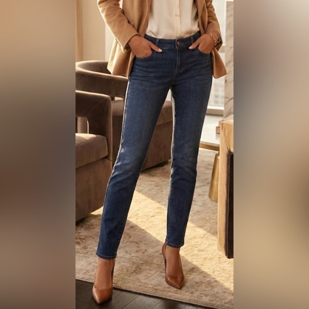 LOFT Dark Blue Skinny Leg Jeans